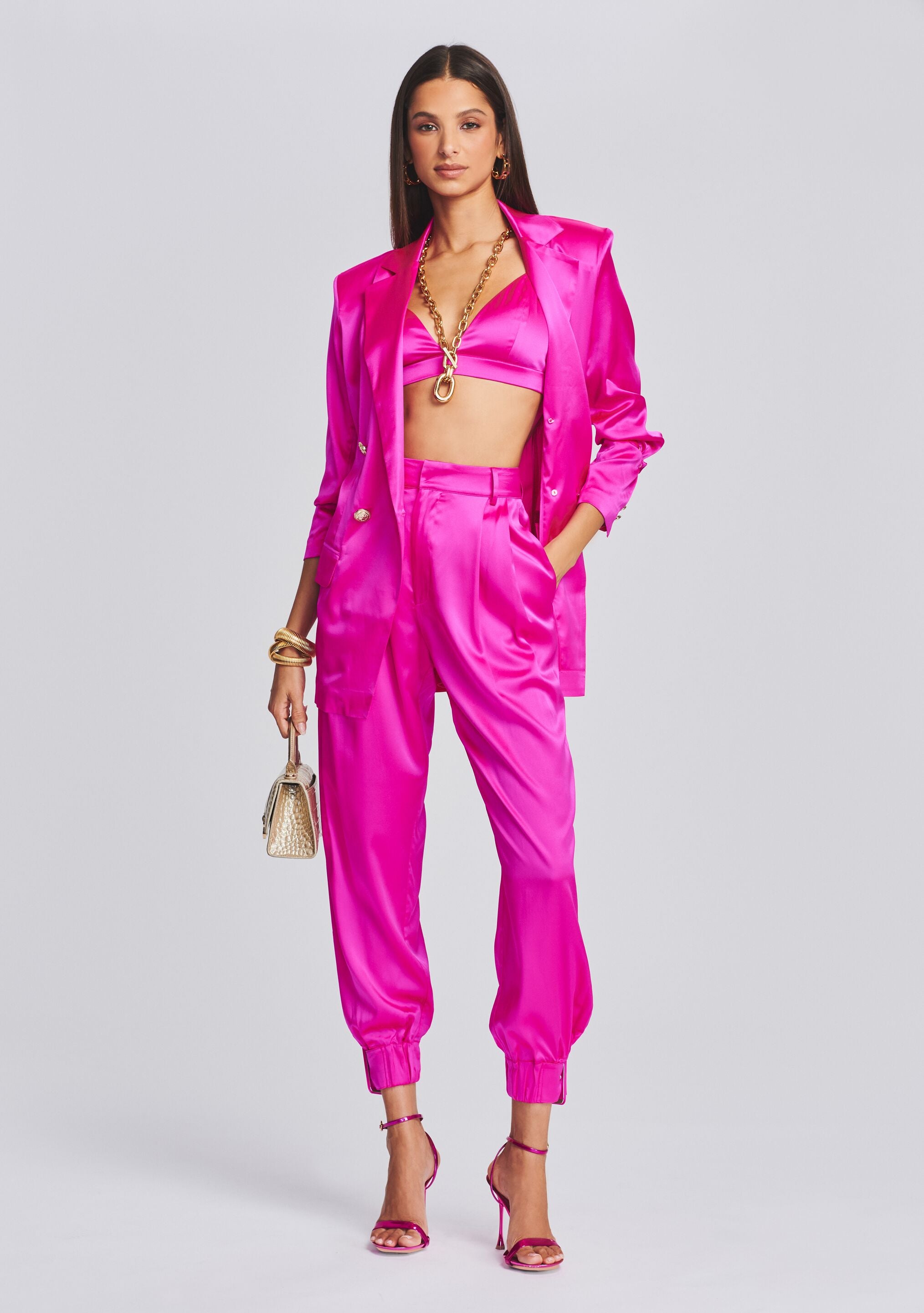 Pandora Silk Blazer-Stylulu