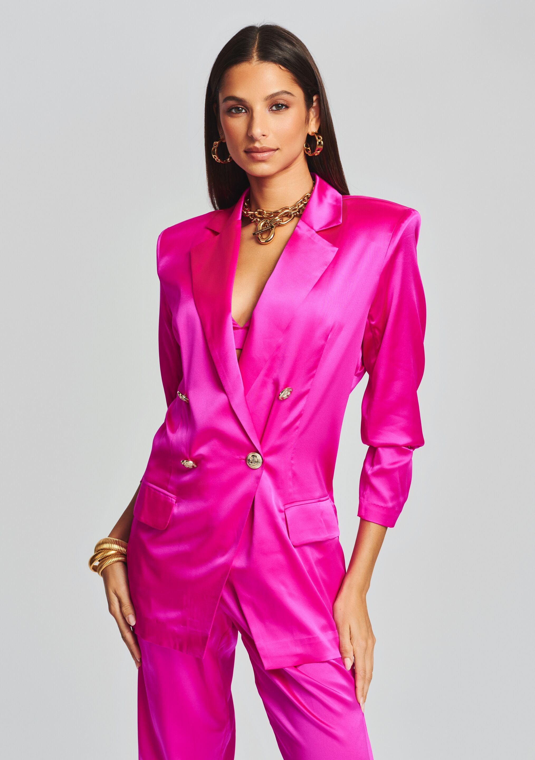 Pandora Silk Blazer-Stylulu