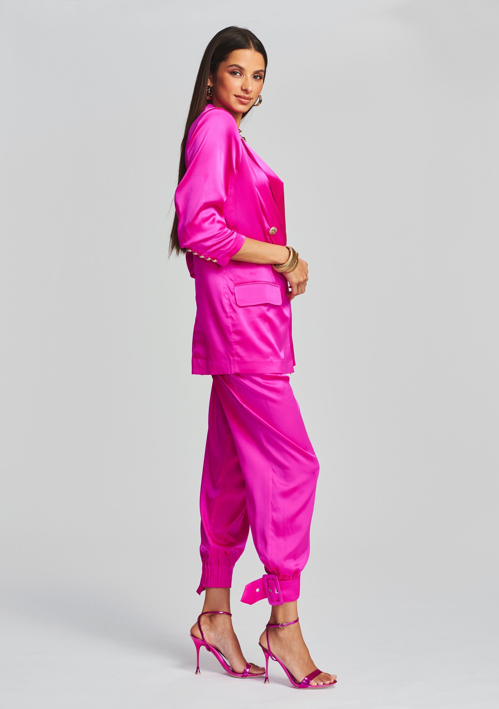 Pandora Silk Blazer-Stylulu