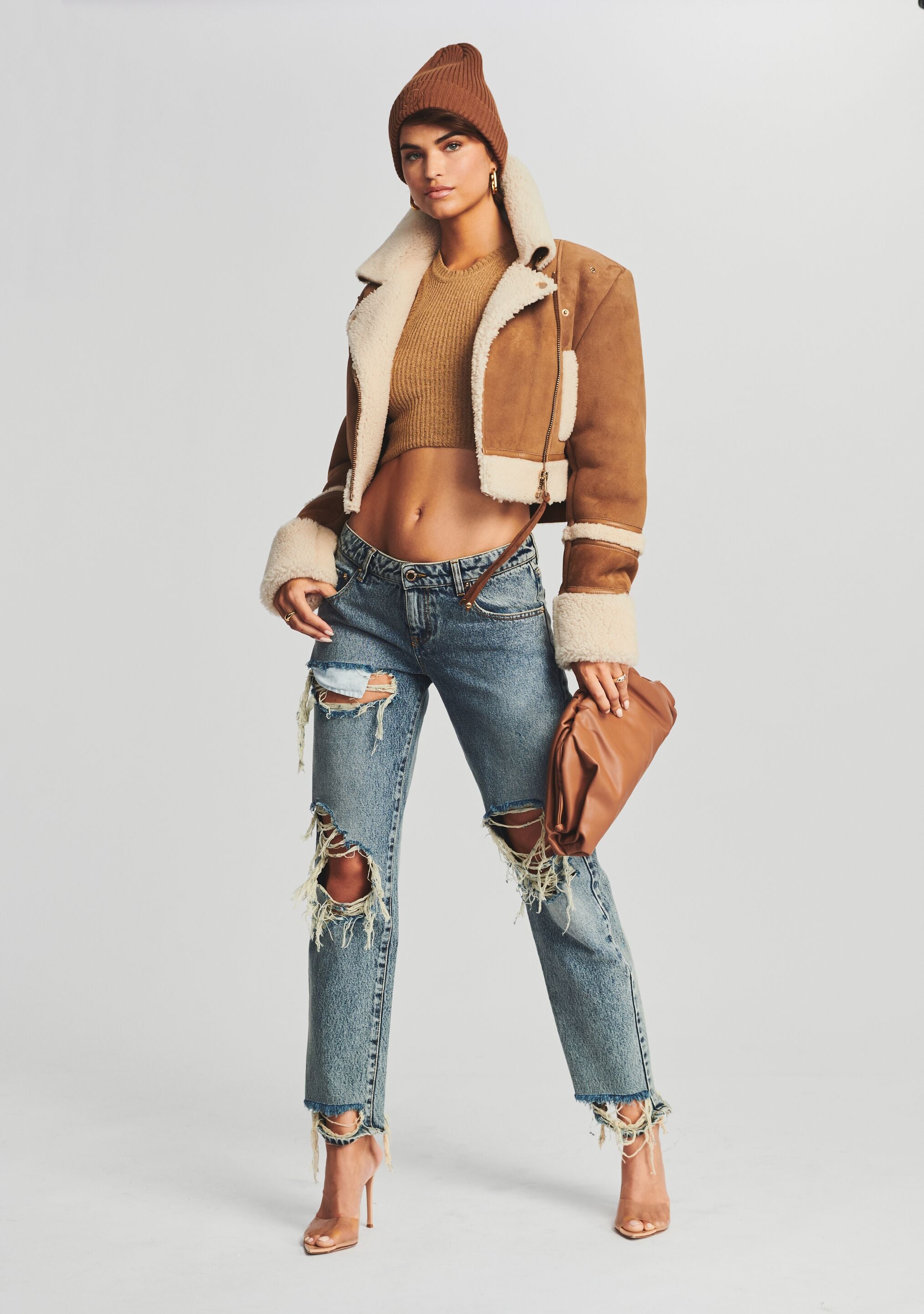 Henley Leather Jacket-Stylulu