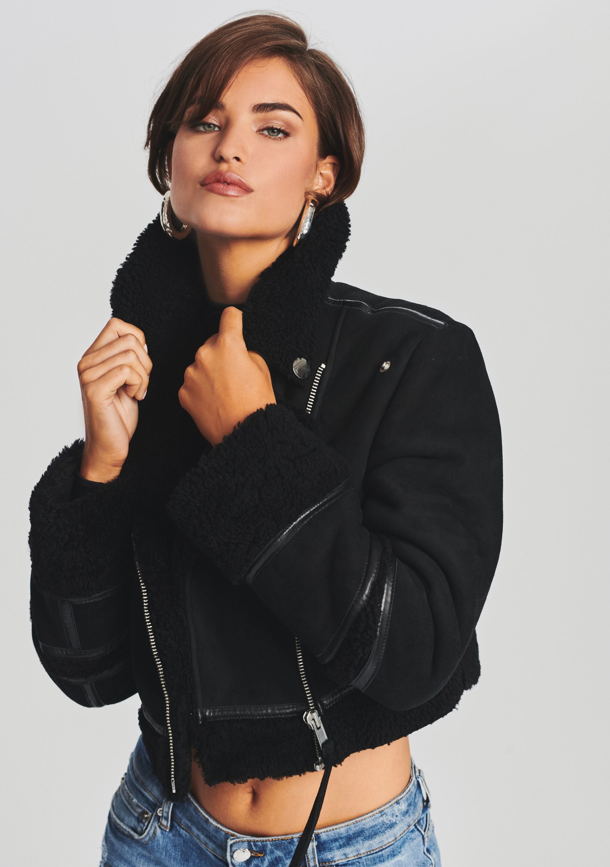 Henley Leather Jacket-Stylulu