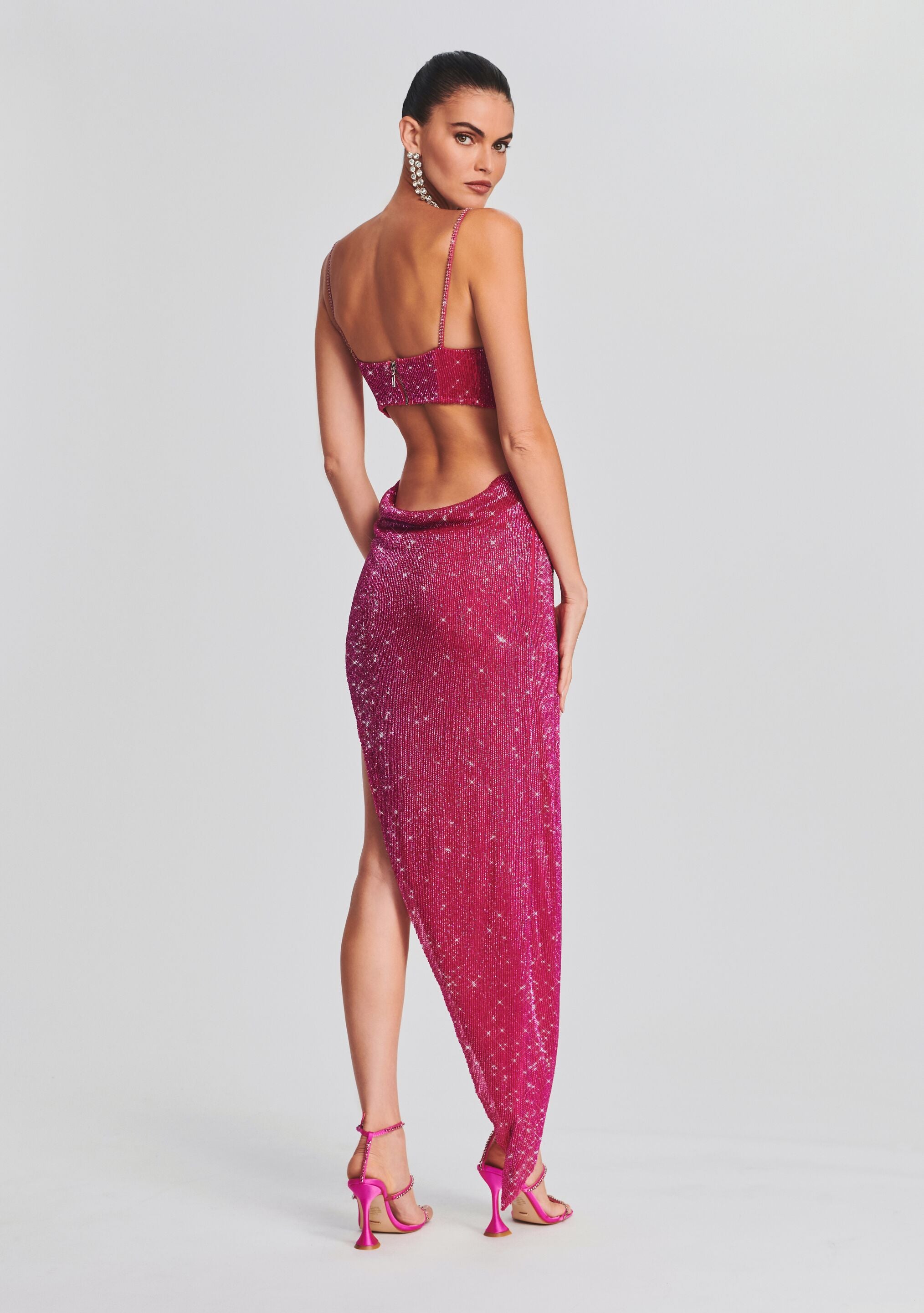 Topaz Glass Beaded Dress-Stylulu
