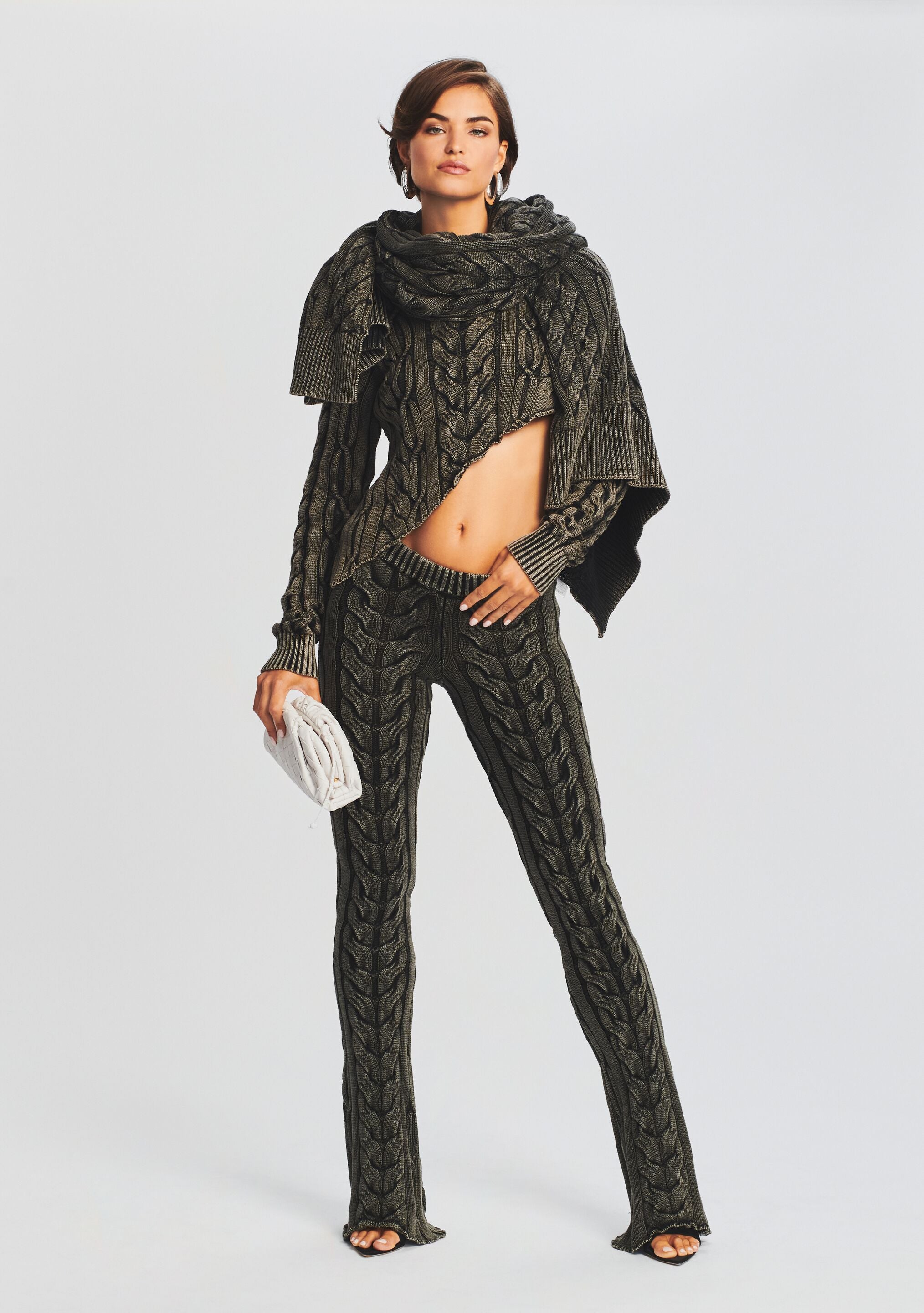 Blanket Cable Knit Scarf-Stylulu