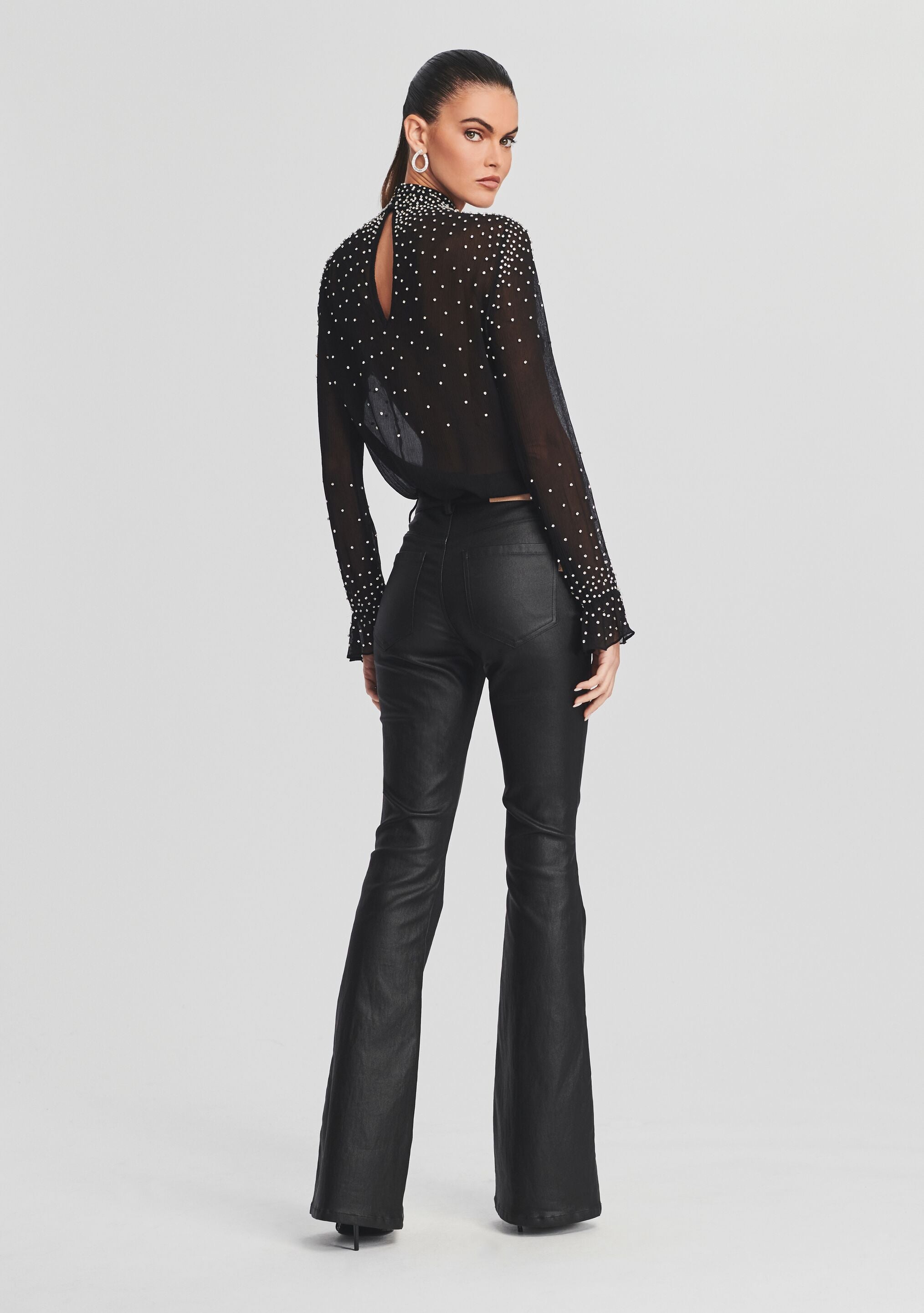 Joyce Silk Chiffon Top-Stylulu