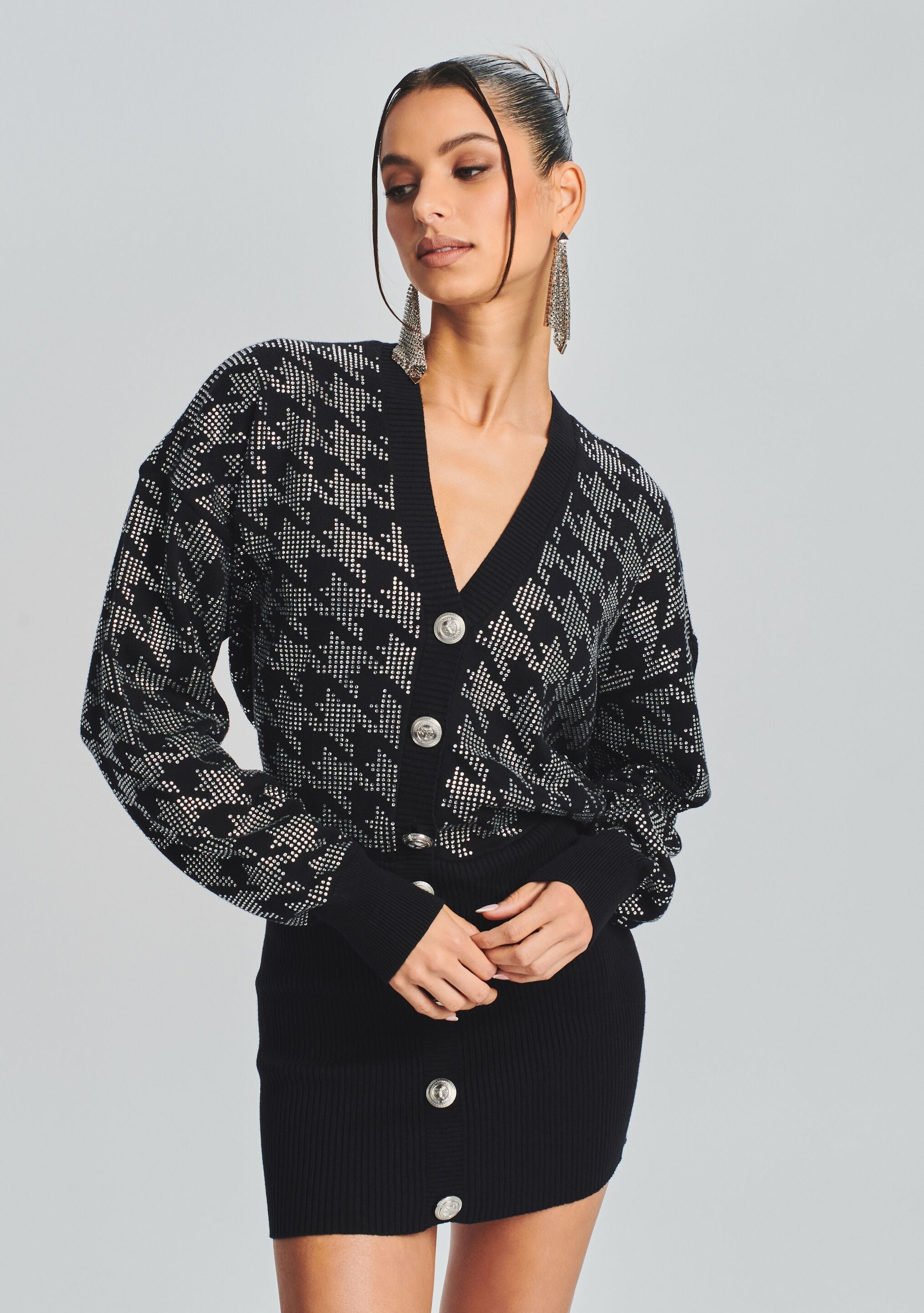 Tala Embellished Sweater Dress-Stylulu