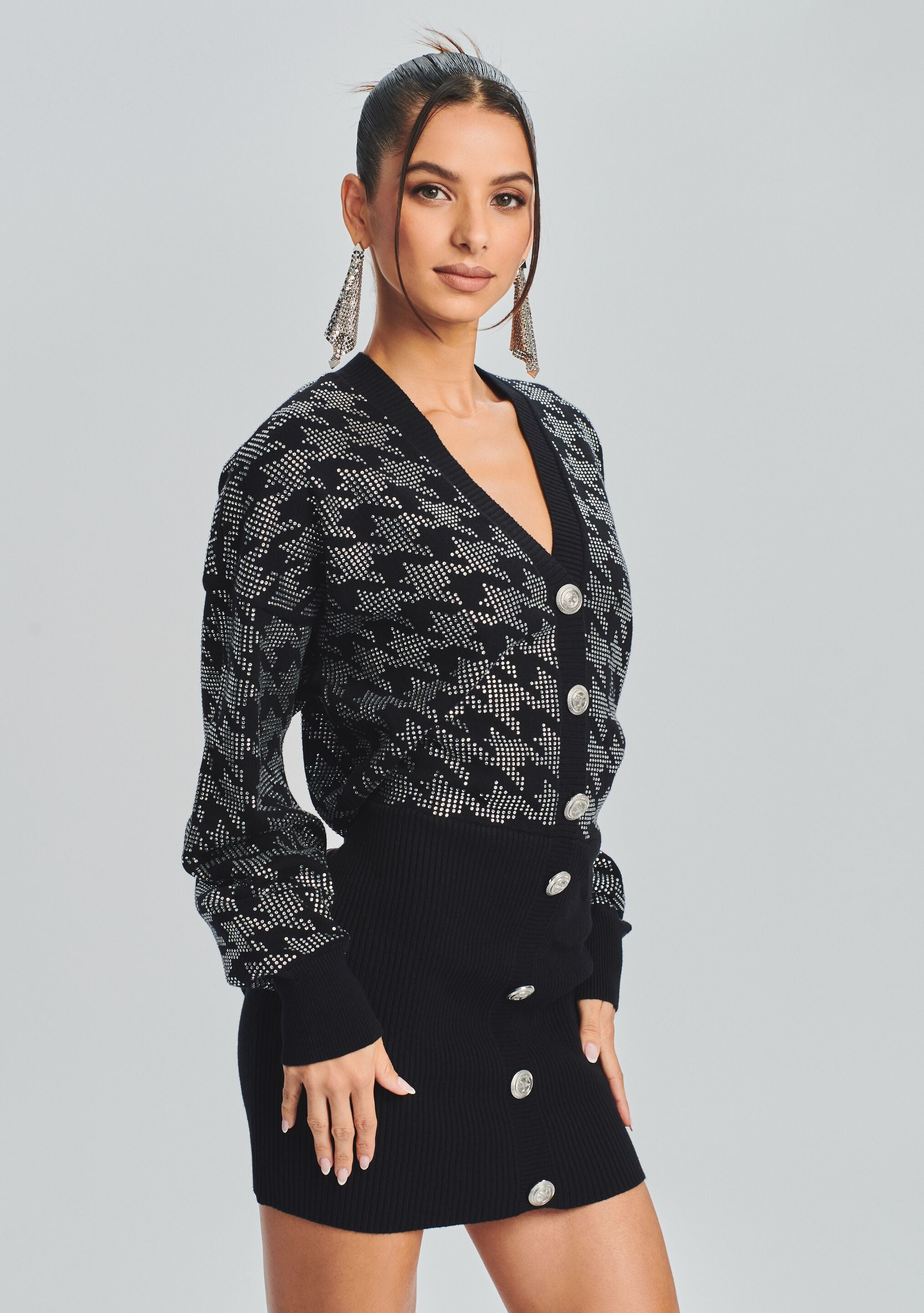 Tala Embellished Sweater Dress-Stylulu