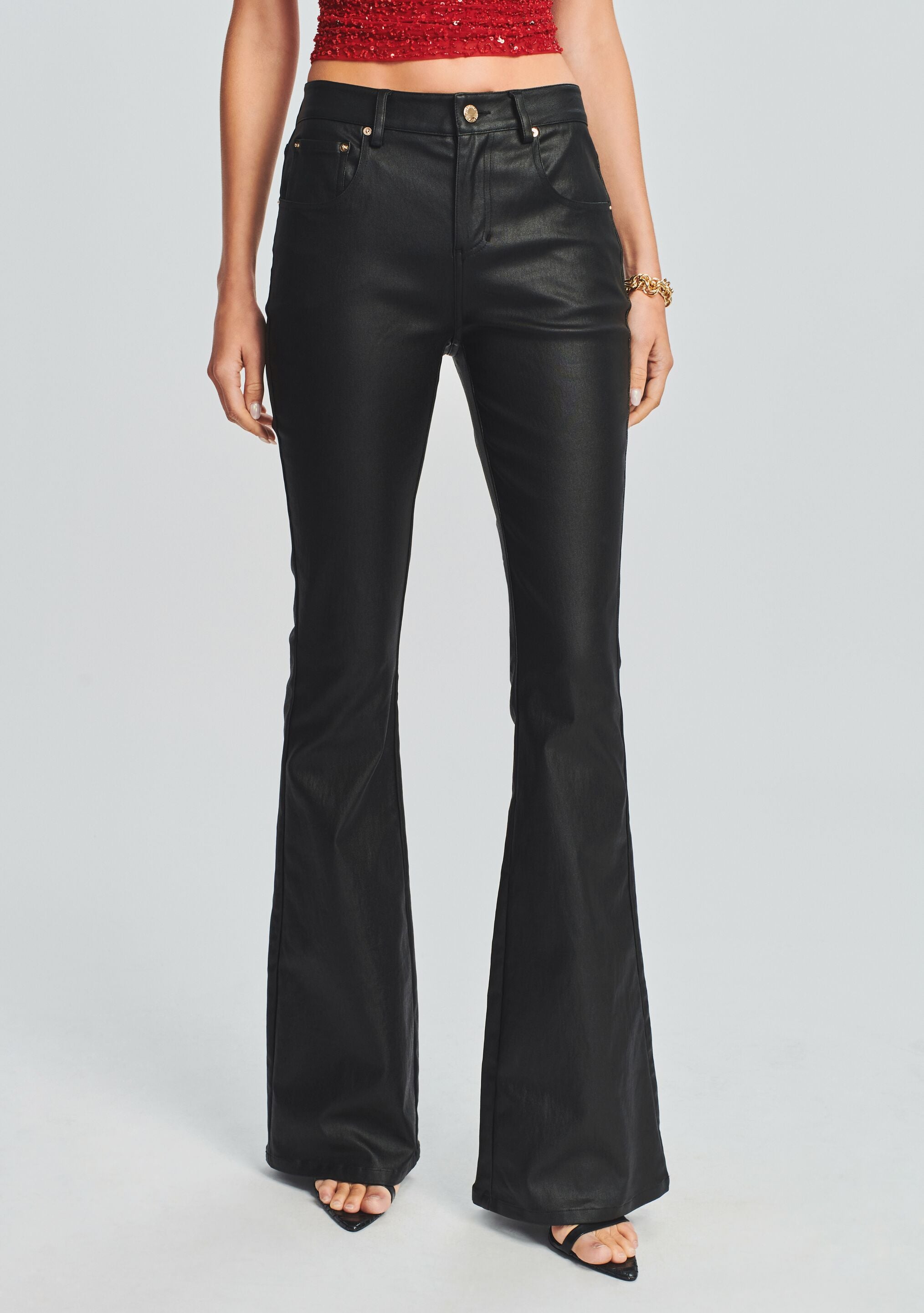 Laurel Coated Denim Pant-Stylulu