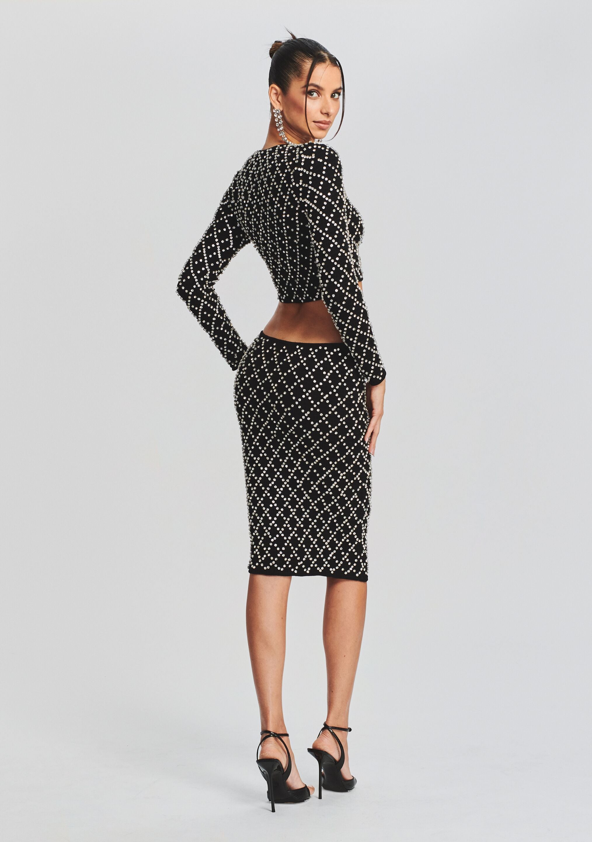 Brooks Embellished Chiffon Top-Stylulu