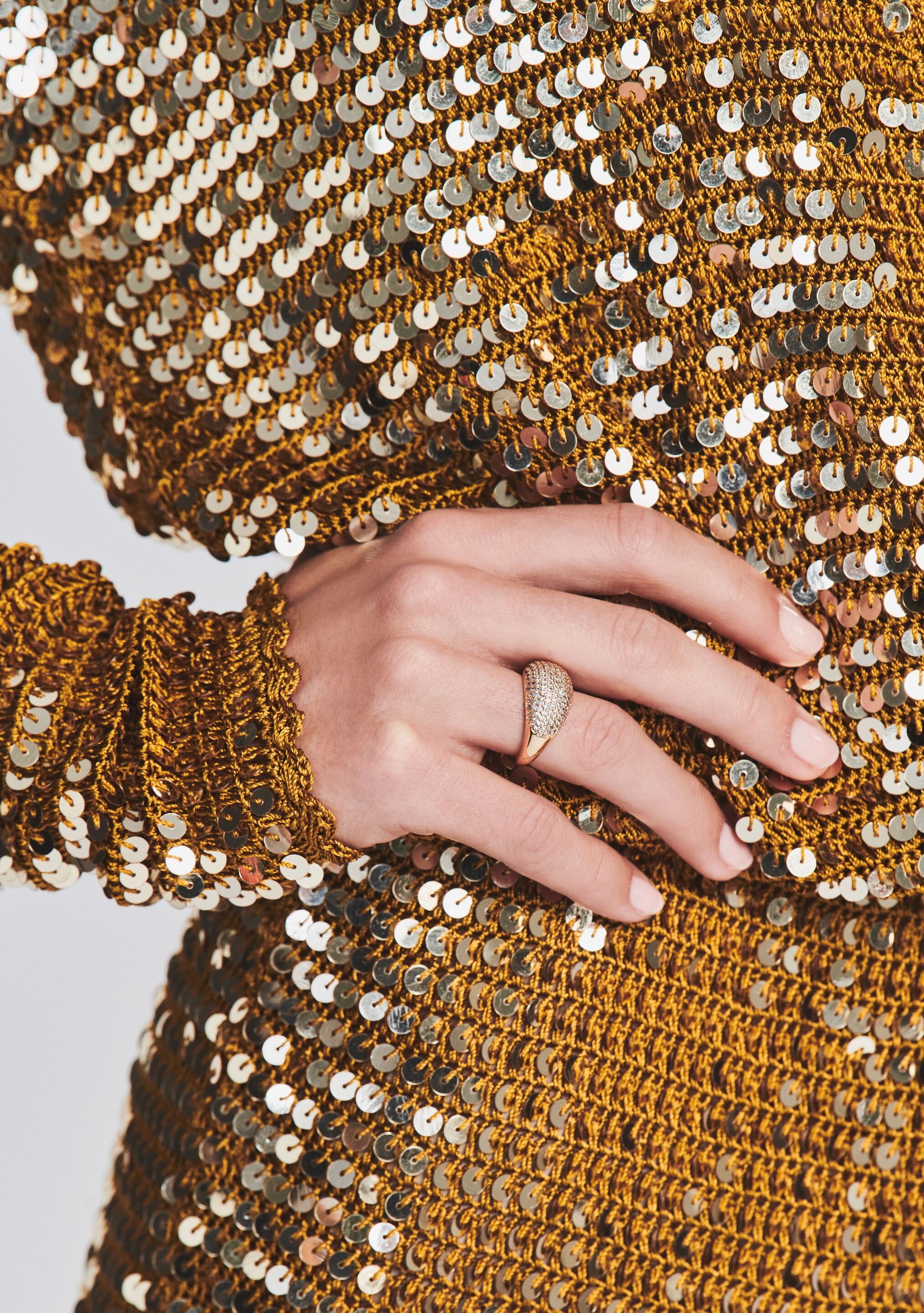 Lucia Sequin Crochet Dress-Stylulu