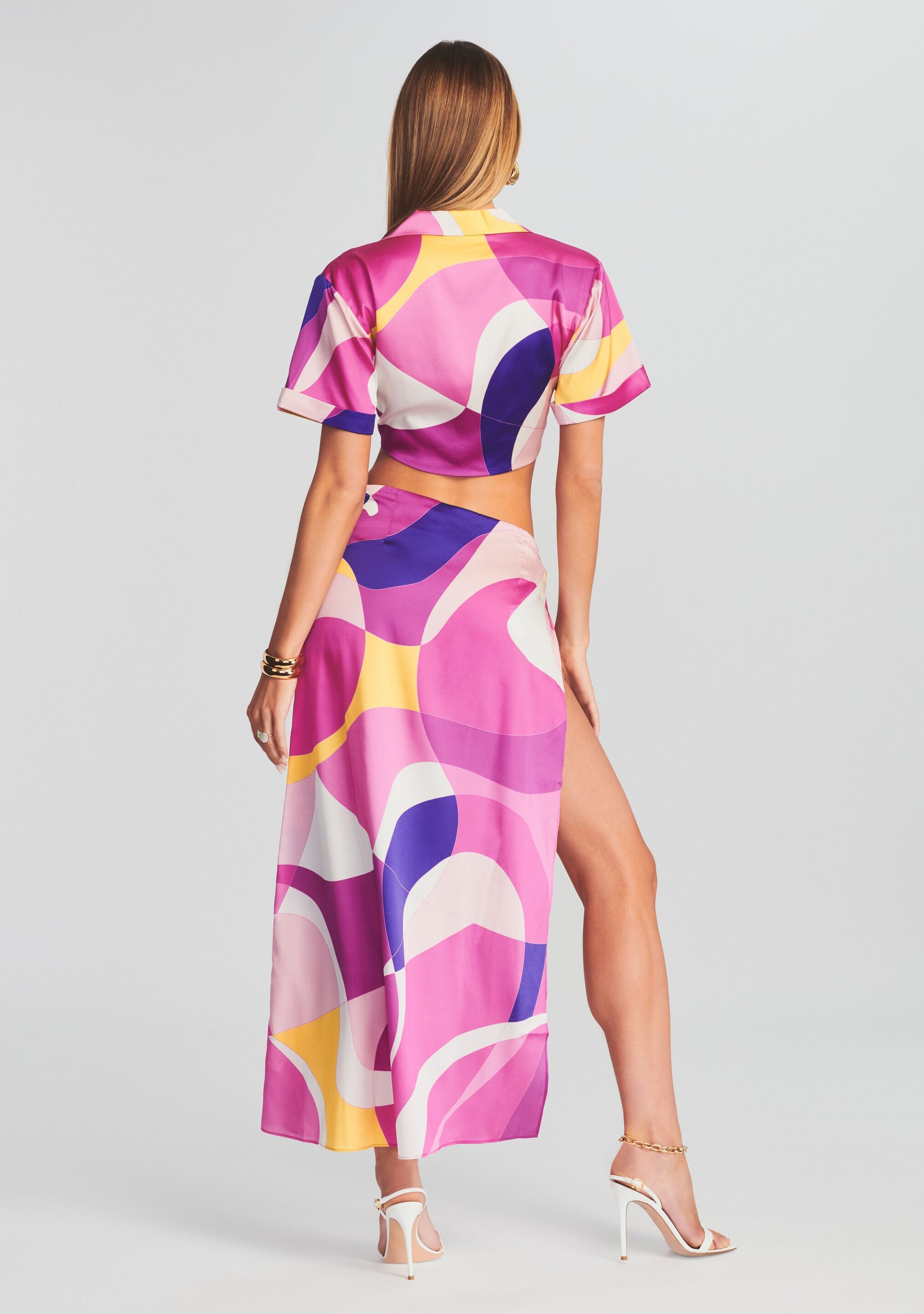 Gav Silk Skirt-Stylulu