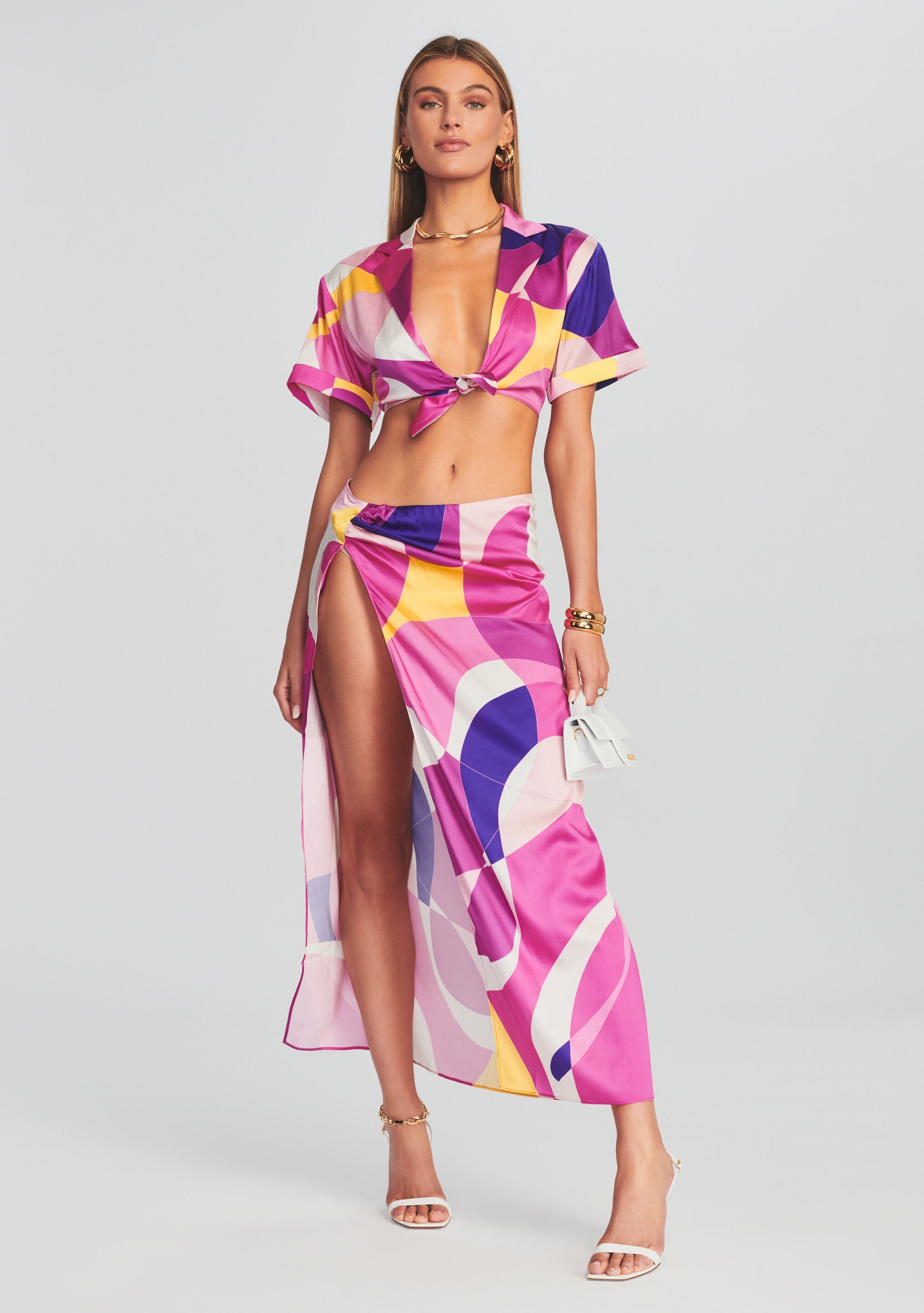 Gav Silk Skirt-Stylulu