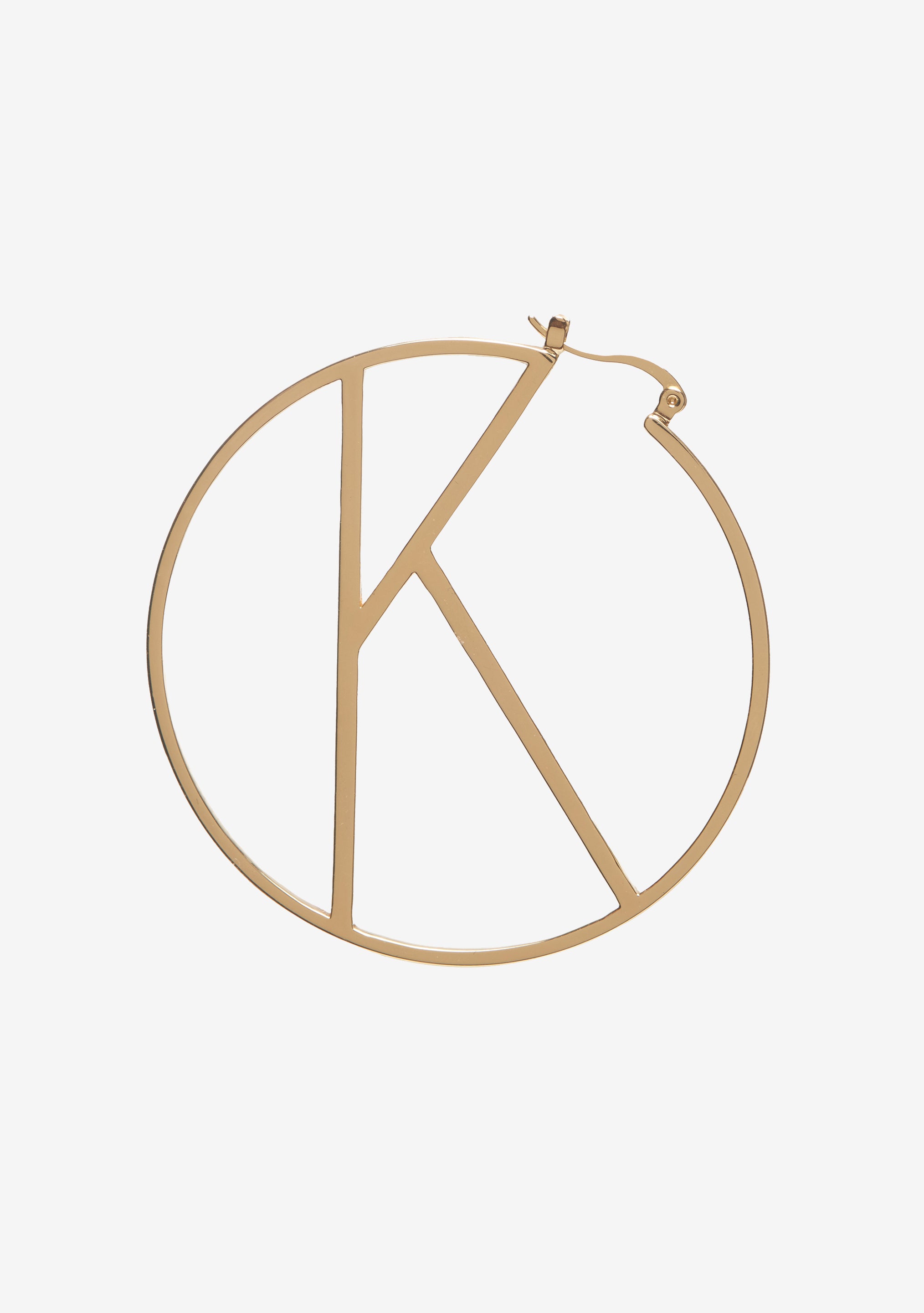 Hoop Letter Earring-Stylulu