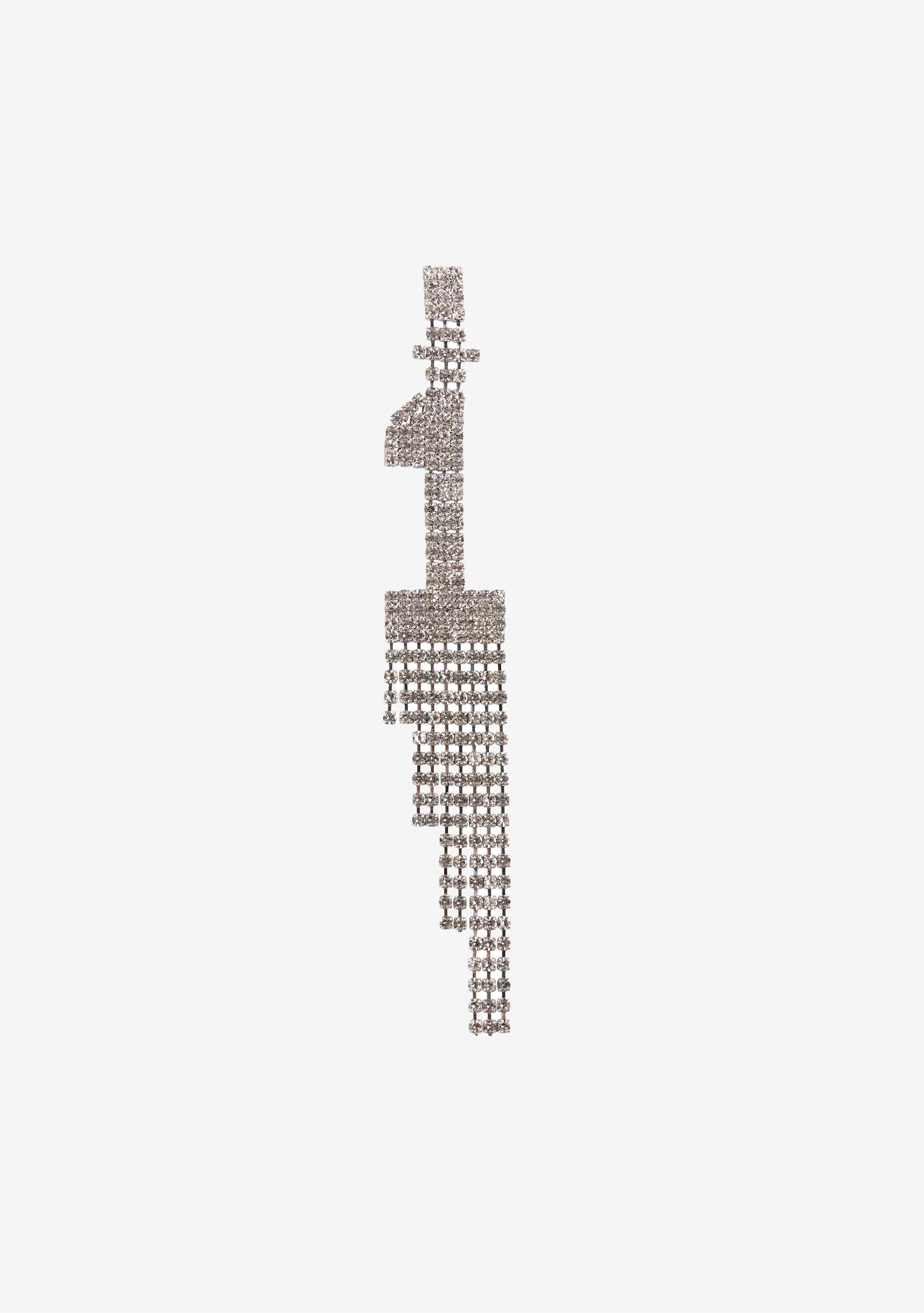 Number Rhinestone Earring-Stylulu