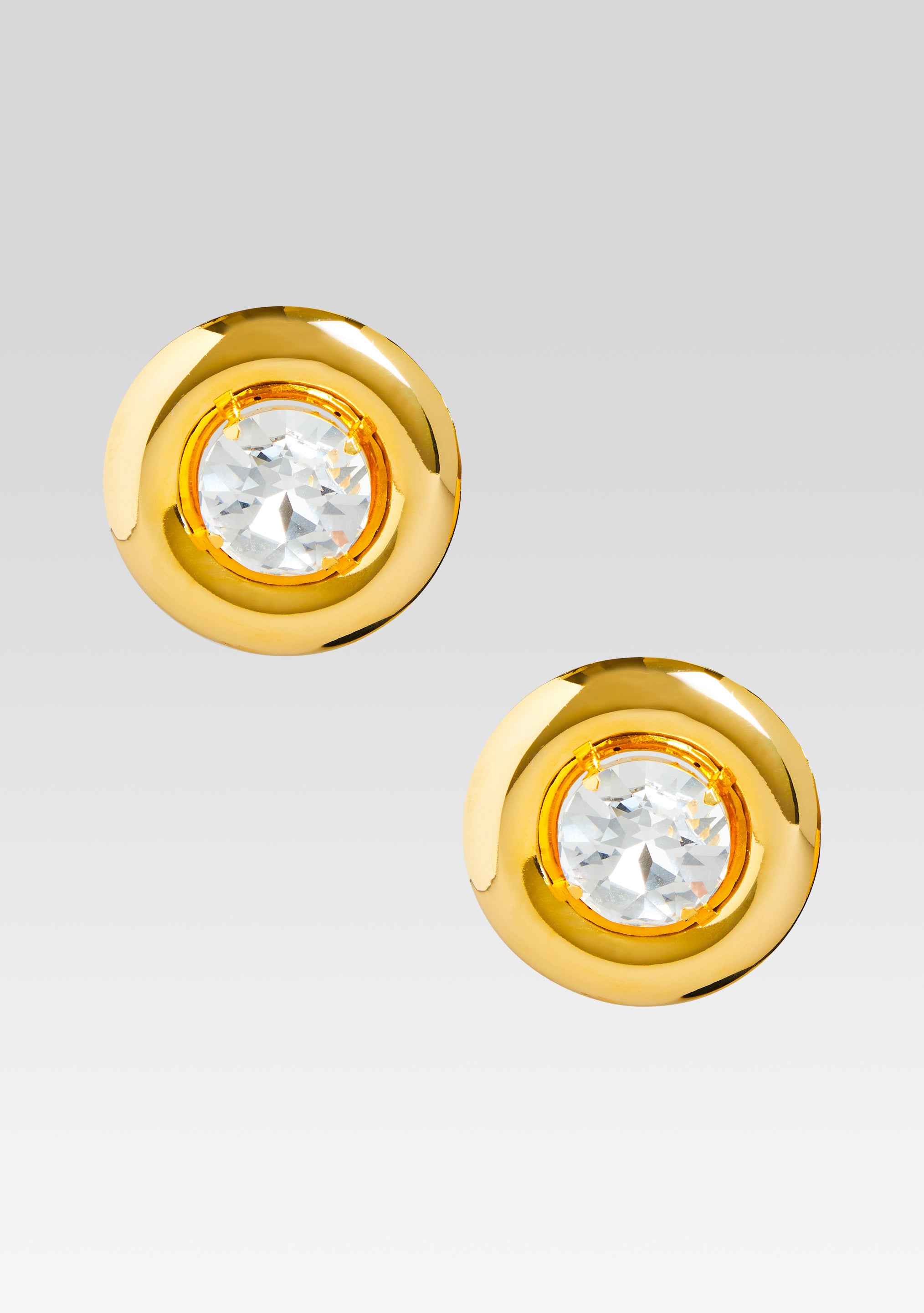 Round Earrings with Crystals-Stylulu