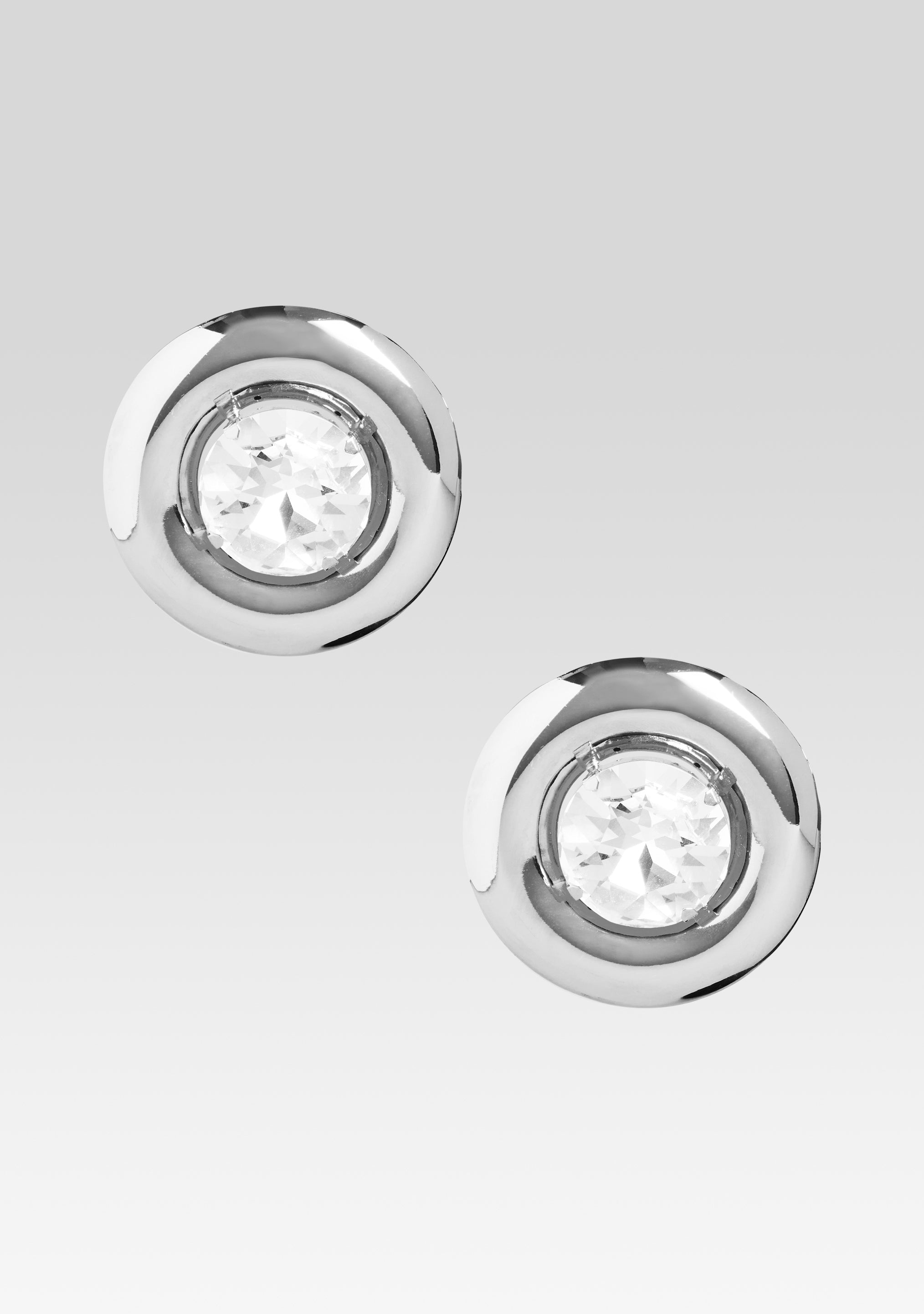 Round Earrings with Crystals-Stylulu