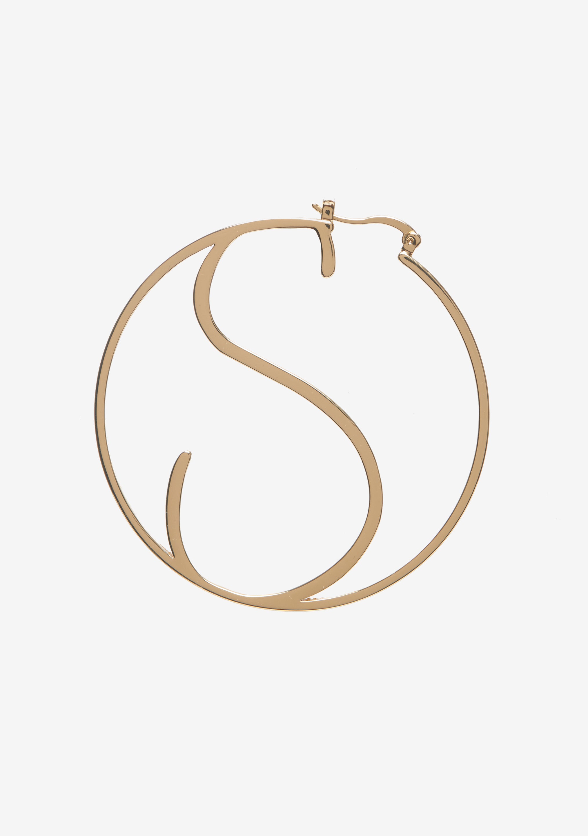 Hoop Letter Earring-Stylulu