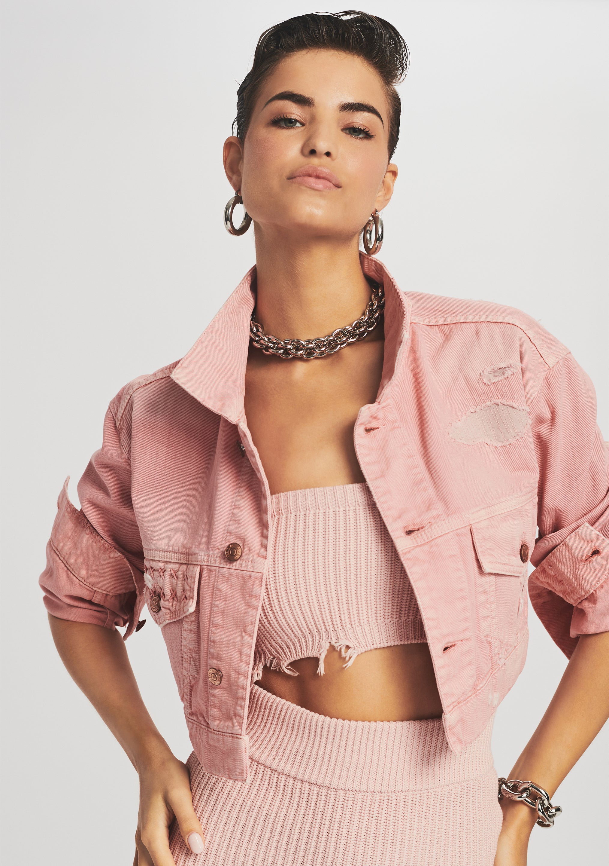 Ryan Cropped Jacket-Stylulu