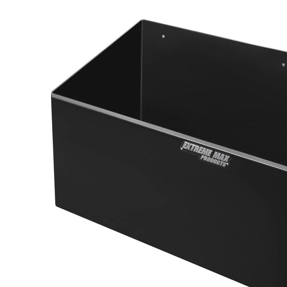 Extreme Max Dual Fuel Jug Holder Aluminum Design for Two 5 Gallon Jugs, Black Storage Organizer for Trailers & Garages