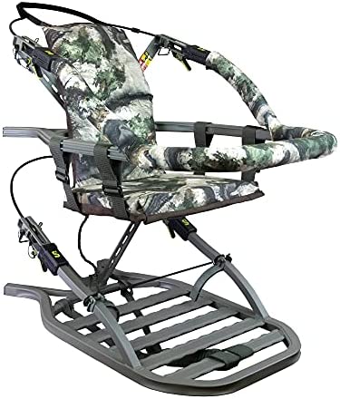Summit Viper SD Climbing Treestand  Lightweight Aluminum, Foam Padded Seat, 300 lbs Capacity, Includes Safety Harness