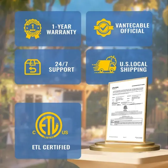 [10ft to 100ft] 14/3 Gauge Heavy Duty Outdoor Extension Cord Waterproof with Lighted,yellow,Waterproof,ETL,flexible