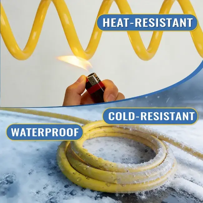 [25ft to 200ft] 10/3 Gauge Ultra Heavy Duty Outdoor Extension Cord, Waterproof with LED Lighted Indicator,yellow,Waterproof,ETL,flexible