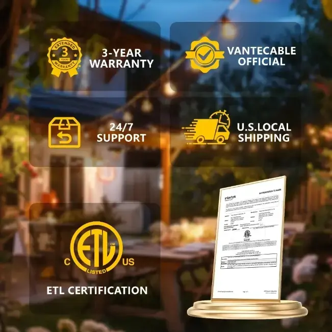 [6ft to 500ft] 12/3 Gauge Heavy Duty Outdoor Extension Cord, Waterproof with LED Lighted End,yellow,Waterproof,ETL,flexible