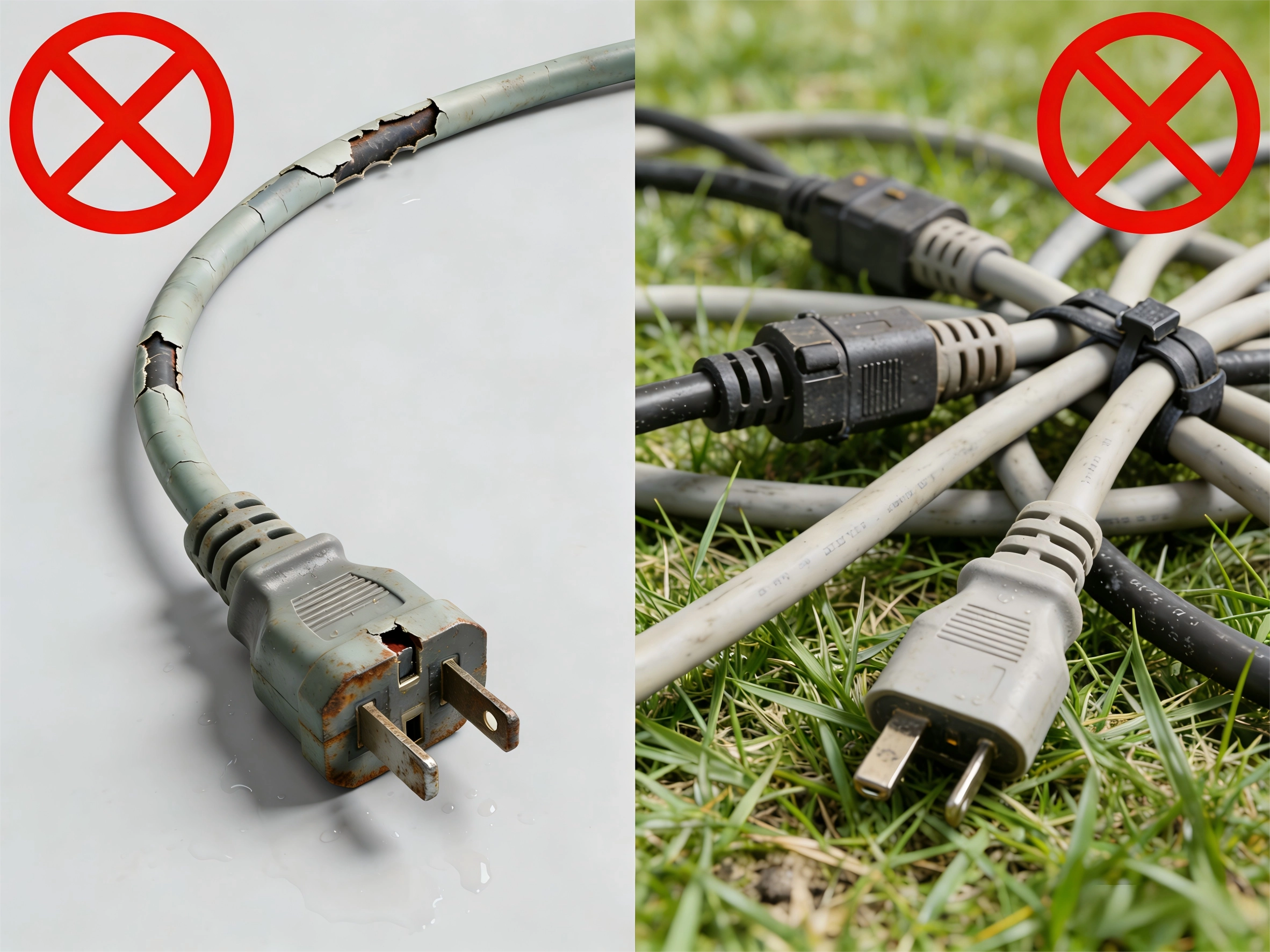 Dangerous extension cord practices to avoid outdoors