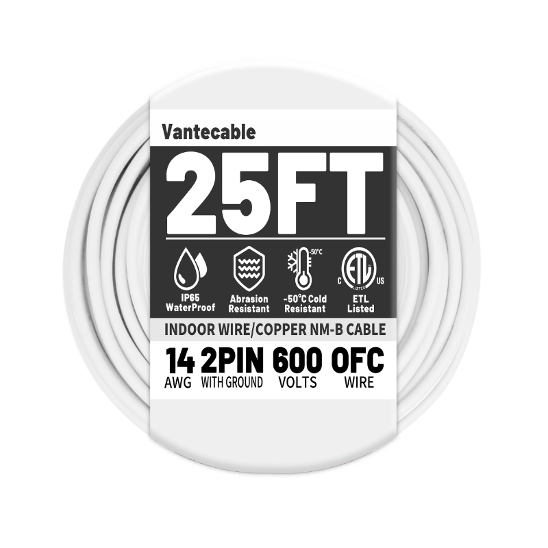 Electrical Wire 14 Gauge Wire 2 Conductors Non-Metallic with Ground Wire
