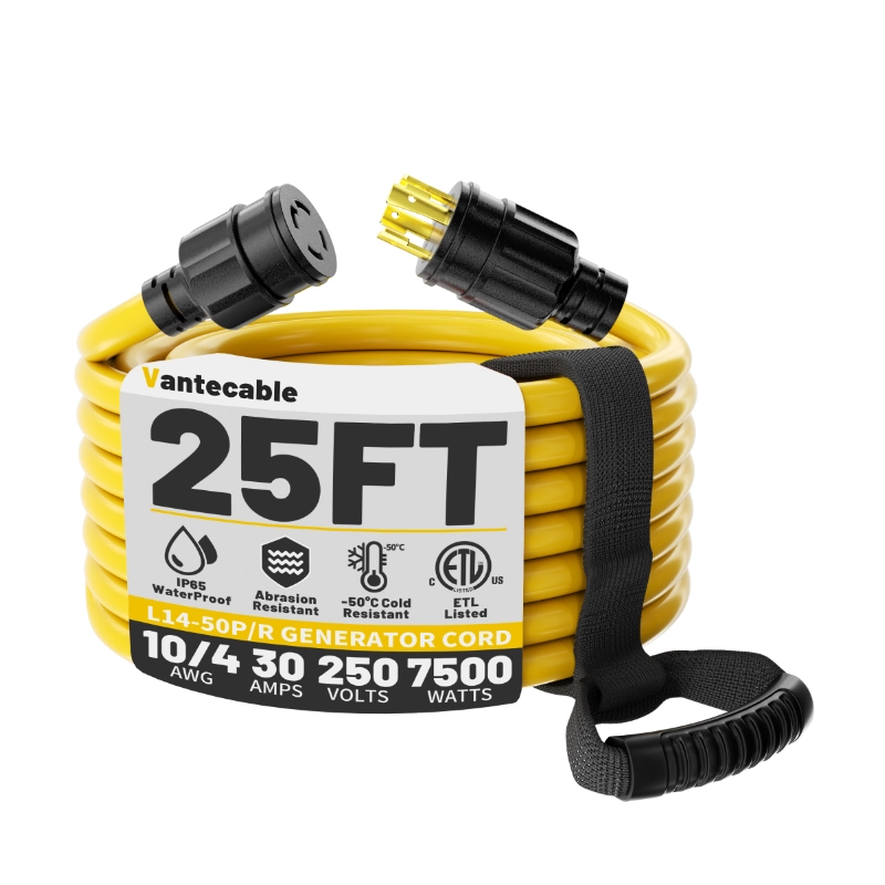 10FT 30 Amp Generator Extension Cord 4 Prong, NEMA L14-30P/L14-30R 10 Gauge