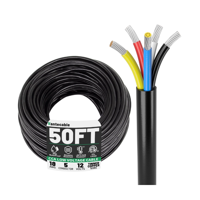 18 Gauge Wire,Automotive Wire,4 Conductor Electrical Stranded PVC Cord,12V Low Voltage