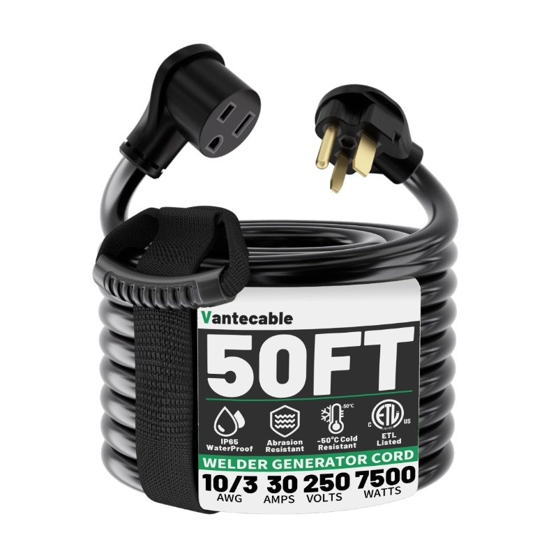 30 AMP 50ft Welder Extension Cord Outdoor 10 Gauge
