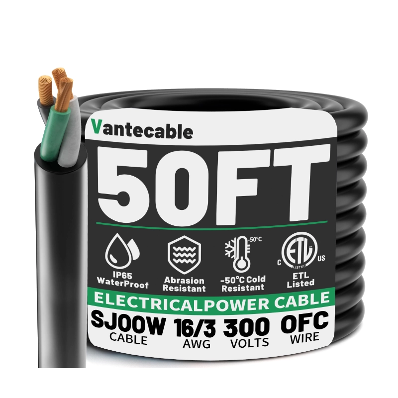 Electric 16/3 SJOOW Bulk Cable-16 Gauge 3 Conductor-Rated for 300V