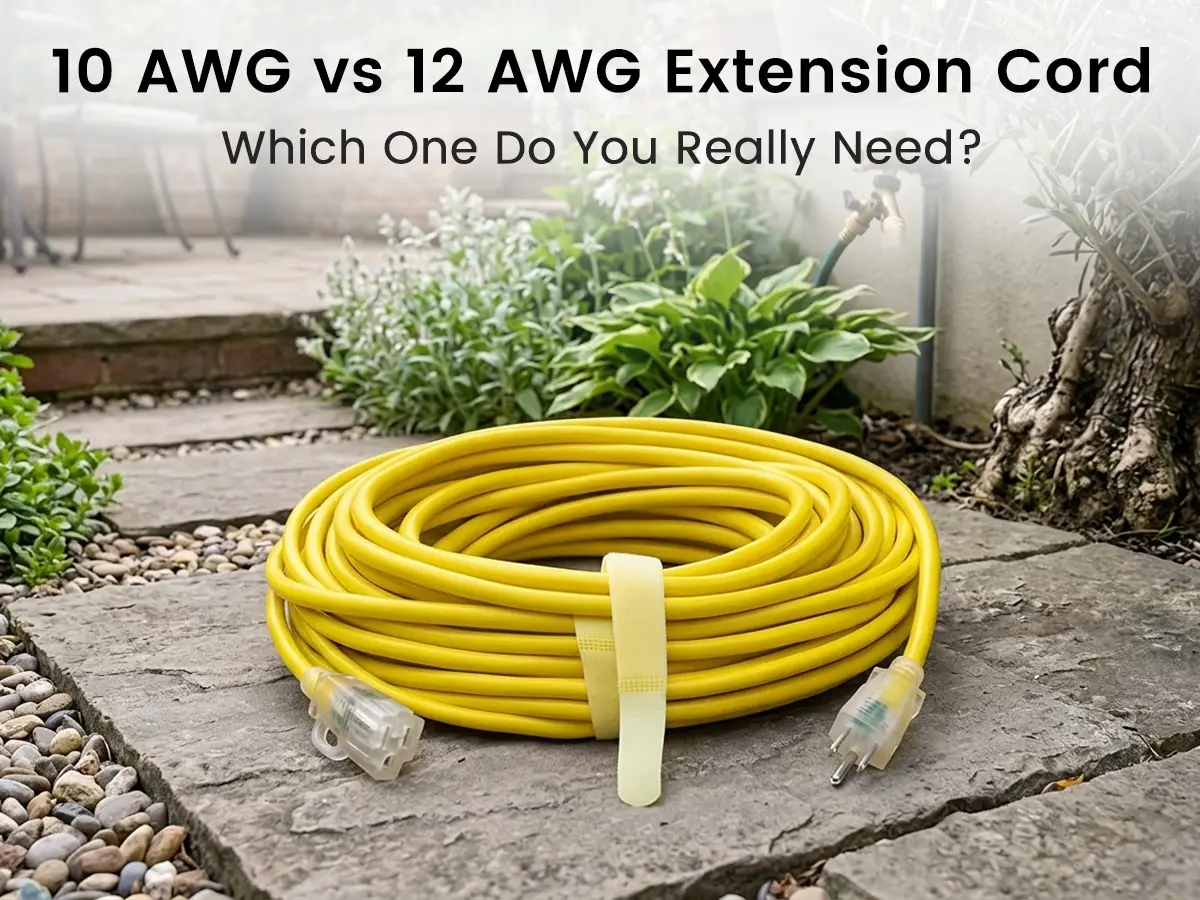 10 gauge vs 12 gauge extension cord comparison showing wire thickness differences
