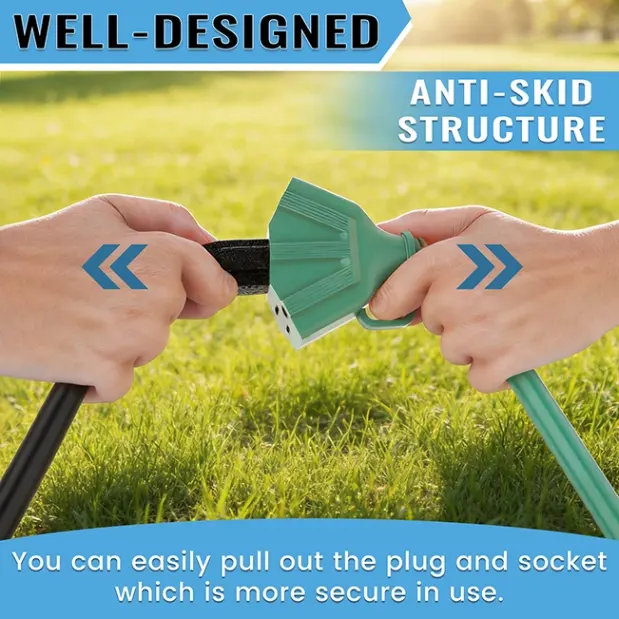 [10ft to 100ft] 16/3 Gauge Multi-Outlet Outdoor Extension Cord, Waterproof Power Splitter, Landscape Green,Waterproof,ETL,flexible