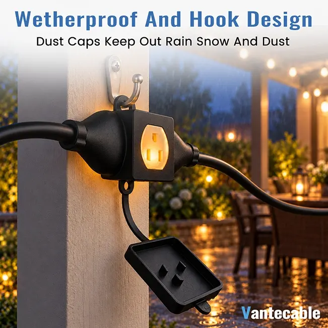 14&16 Gauge 3/7 Outlets Plugs, Outdoor Extension Cord, Green, SJTW, ETL Listed, 25-50ft