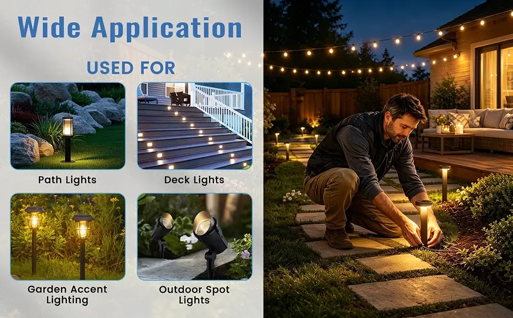 {"default":"Vanteable 12/2 gauge black landscape wire for direct burial in gardens, patios, and outdoor pathways."}
