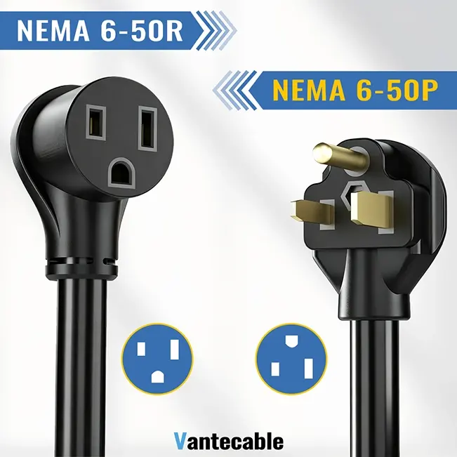 [50ft to 100ft]10AWG 3Prong Welder Extension Cord,30AMP,Welding Power Cord with NEMA 6-50P/R,for MIG,Lincoln,Plasma,Miller,TIG