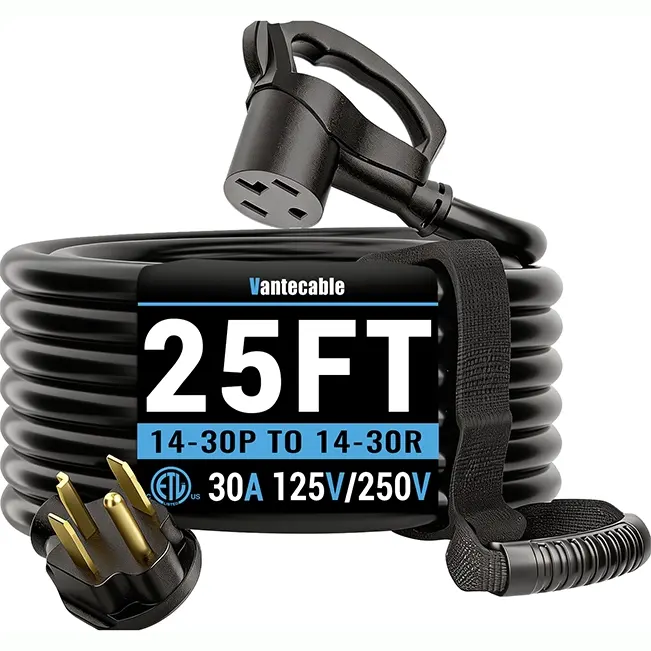 10AWG Dryer Extension Cord, 125V/250V,30A, Pure Copper Wire Cable with PVC Cable Tie, for Outdoor & Indoor Use