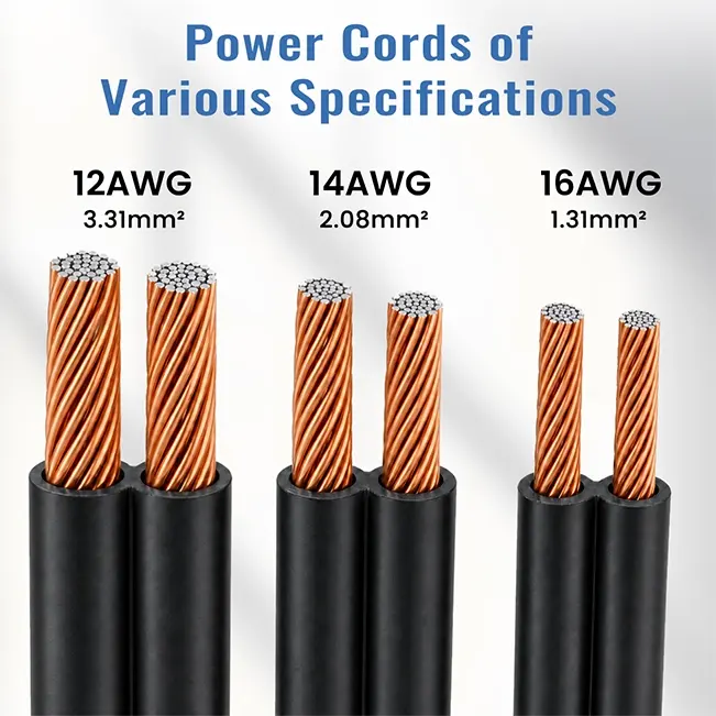 12/14/16AWG 2 Conductor Direct Burial Wire, CCA, for LED Lighting Strips, black, 30-500ft