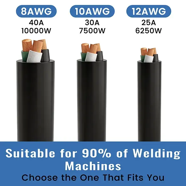[50ft to 100ft]10AWG 3Prong Welder Extension Cord,30AMP,Welding Power Cord with NEMA 6-50P/R,for MIG,Lincoln,Plasma,Miller,TIG