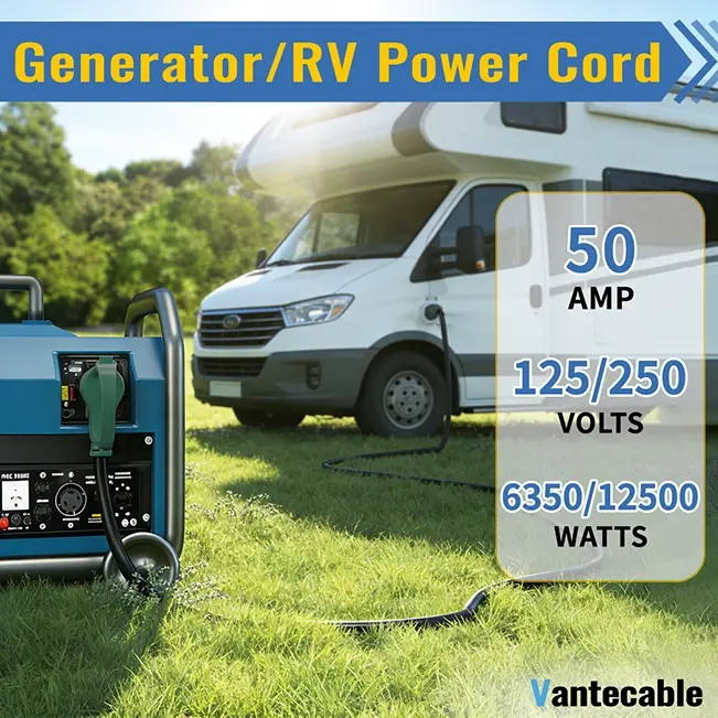 [10ft to 100ft] NEMA 14-50P to SS2-50R Extension Cord with Twist Lock, 50 Amp,for RV Generators and Yachts,Heavy Duty,STW Wire,green