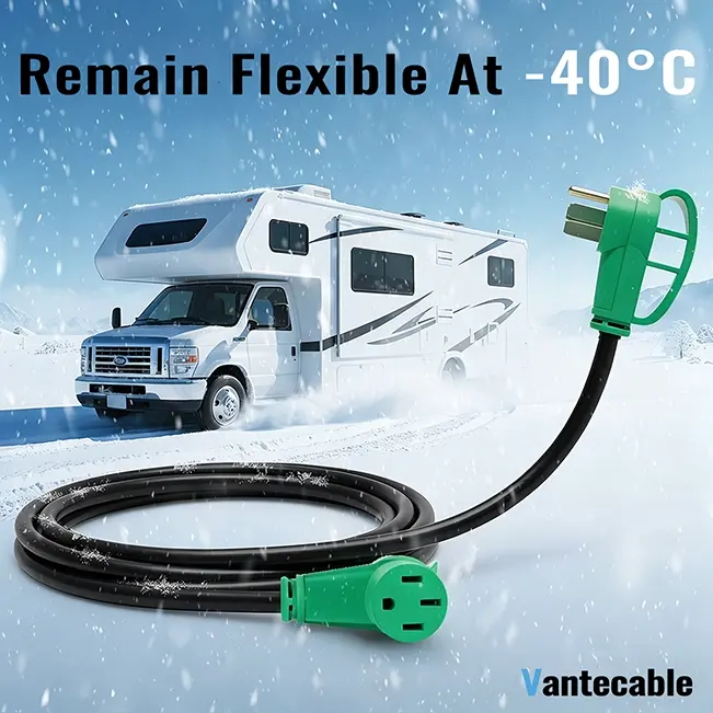 [15ft to 75ft] NEMA 14-50P/R RV/EV Extension Cord Outdoor with Grip Handle,green,Waterproof,ETL,flexible