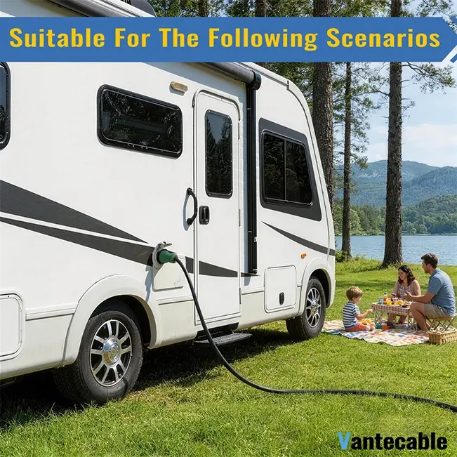 [10ft to 100ft] NEMA 14-50P to SS2-50R Extension Cord with Twist Lock, 50 Amp,for RV Generators and Yachts,Heavy Duty,STW Wire,green