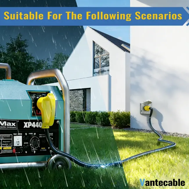 [10ft to 100ft] NEMA 14-50P to SS2-50R Extension Cord with Twist Lock, 50 Amp,for RV Generators and Yachts,Heavy Duty,STW Wire,yellow