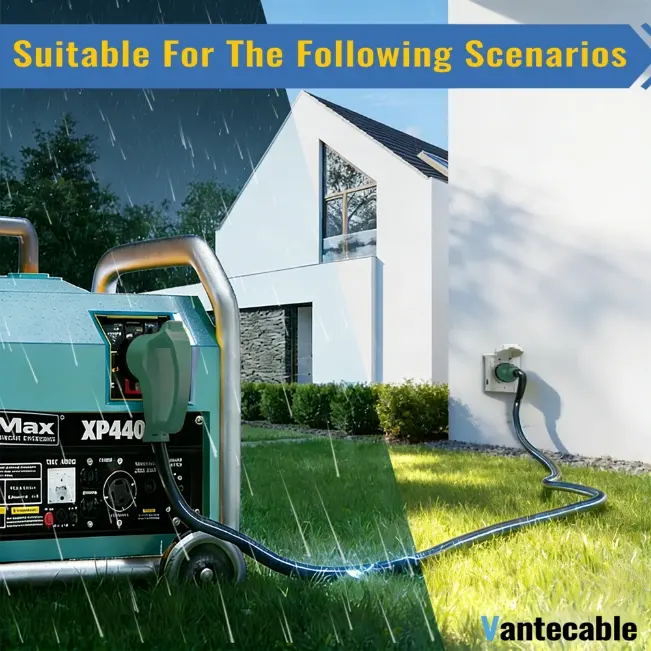 [10ft to 100ft] NEMA 14-50P to SS2-50R Extension Cord with Twist Lock, 50 Amp,for RV Generators and Yachts,Heavy Duty,STW Wire,green