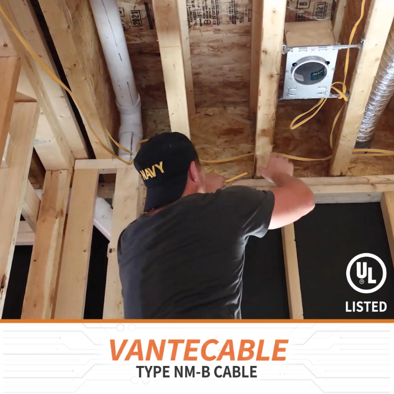 Electrical Wire 12 Gauge Wire 2 Conductors Non-Metallic with Ground Wire-Vantecable