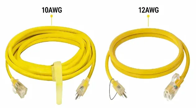 10 gauge vs 12 gauge extension cord comparison