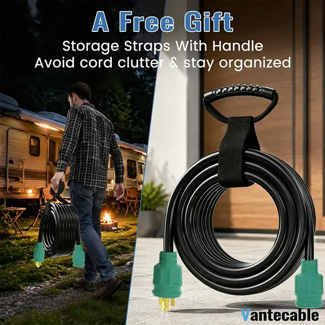 [10ft to 100ft]10/3 gauge Generator Power Extension Cord with Twist Lock Connector,L5-30P&L5-30R, 30 Amp,125V,3750W,ETL Listed