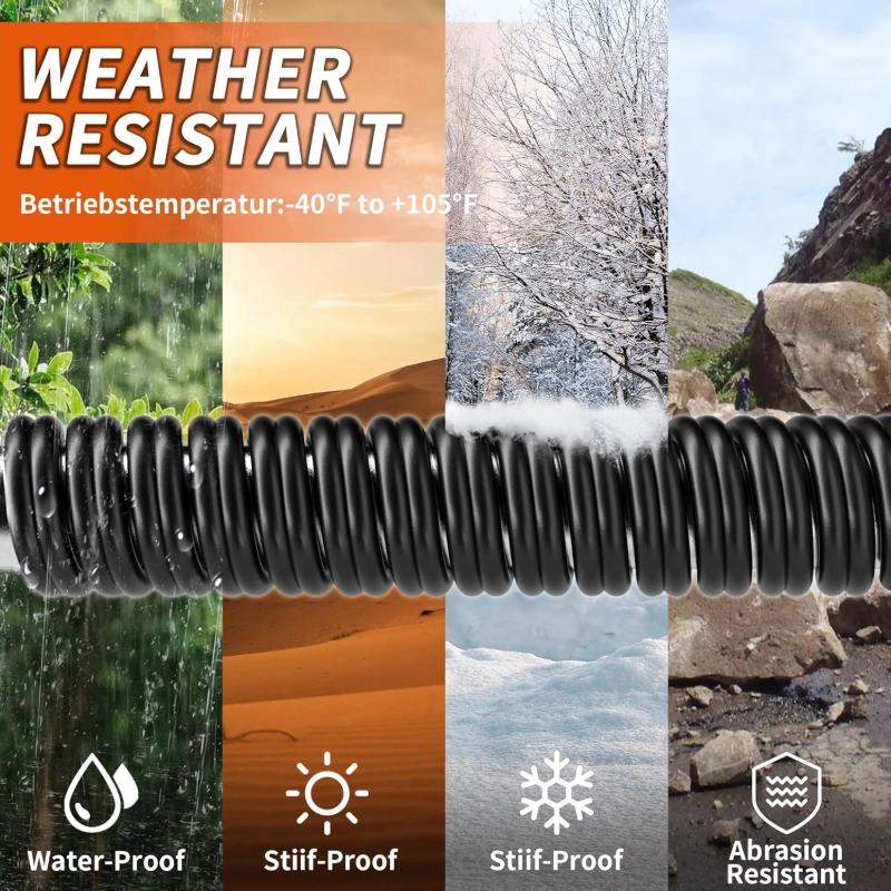 200FT 16/2 Low Voltage Landscape Lighting Copper Wire,16 Gauge 2 Conductor Wire-Vantecable