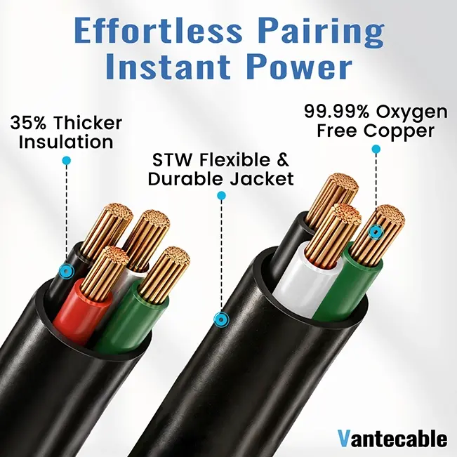 [10ft to 100ft]10 gauge 30 Amp Generator Power Extension Cord with Twist Lock Connector,L5-30P/R,L14-30P/R,125V/250V,ETL Listed